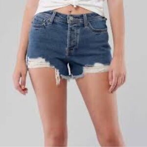 Hollister Women's High-Rise Distressed Vintage Stretch Jean Shorts Size 9/29